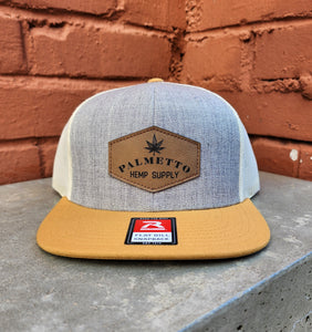 Palmetto Hemp Supply Hat - Gray and Yellow